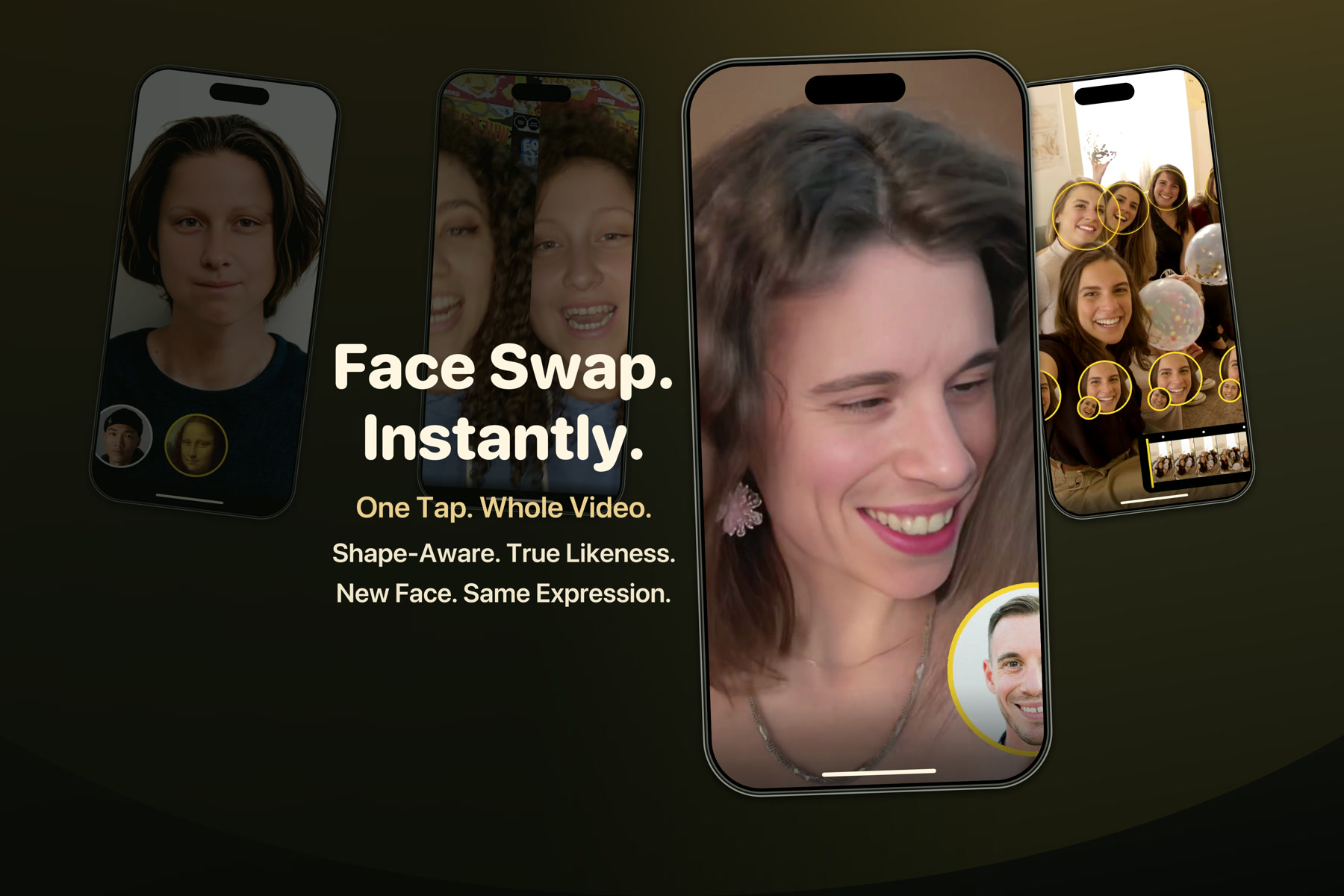 FaceSwap Offline: on-device face swaps, multi-person video swaps, true likeness and matching expressions